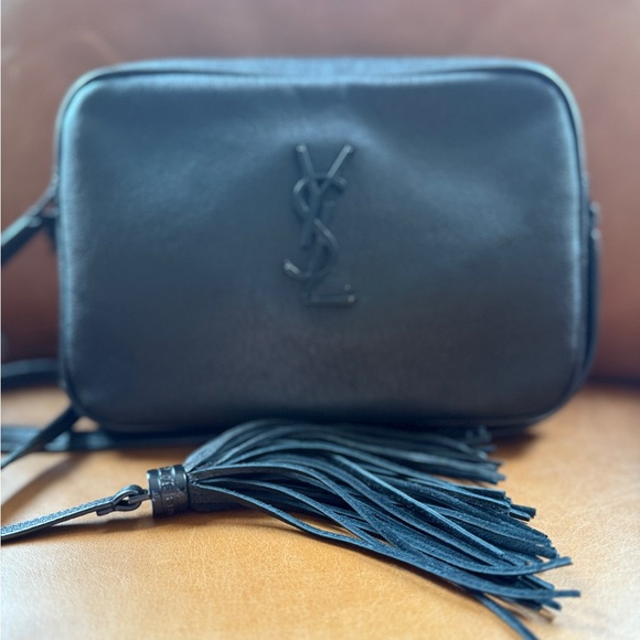 Yves Saint Laurent Black Leather Camera Bag - Picture 2 of 11